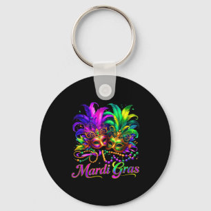 Porte-clés Mardi gras la nouvelle-orléans fête masque à plume