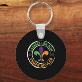 Porte-clés Mardi Gras Laisser Le Bon Temps Rouler Fleur De Li (Recto)