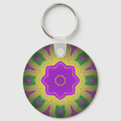 Porte-clés Mardi Gras, Mandala Pattern Colourful (Verso)