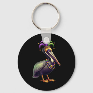 Porte-clés Mardi Gras Pelican Louisiana Amoureux des animaux 