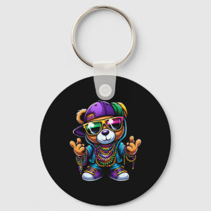 Porte-clés Mardi Gras Pour Garçons Hommes Hip hop Ours Nouvel