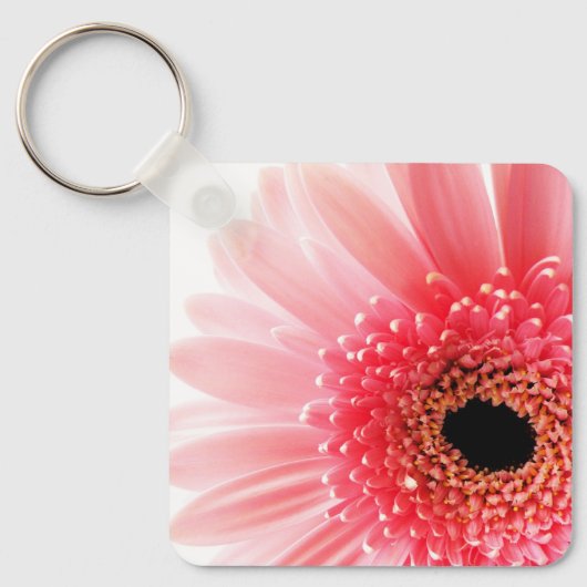 Porte-clés Marguerite gerbera rose (Recto)