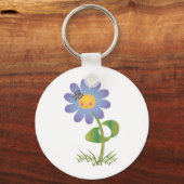 Porte-clés Marguerite souriante avec papillon (Recto)