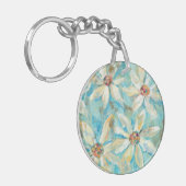 Porte-clés Marguerites blanches sur le bleu (Devant gauche)