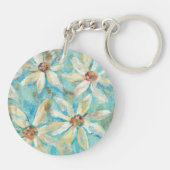 Porte-clés Marguerites blanches sur le bleu (Dos)