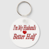 Porte-clés Mari citation drôle texte rouge (Recto)