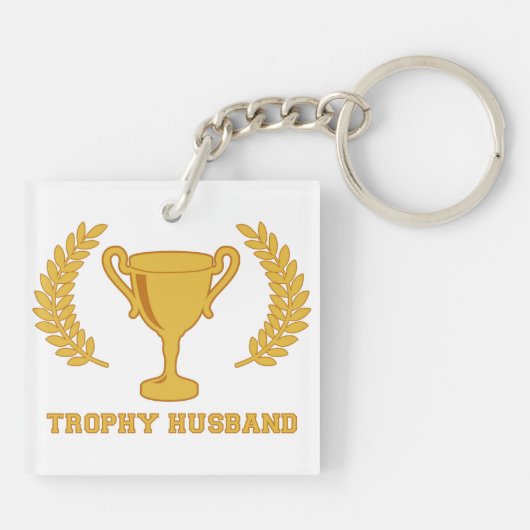 Porte-clés Mari d'or heureux de trophée (Dos)