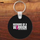 Porte-clés Mari D'Un Guerrier Pink Ribbon Cancer Du Sein Awa (Recto)