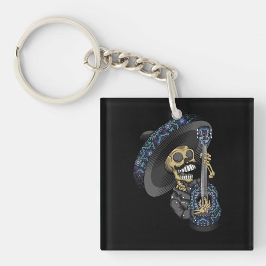 Porte-clés mariachi skull mexique (Devant)