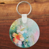 Porte-clés Mariage Amour Floral de Tétras Blancs de Pêche Tro (Verso)