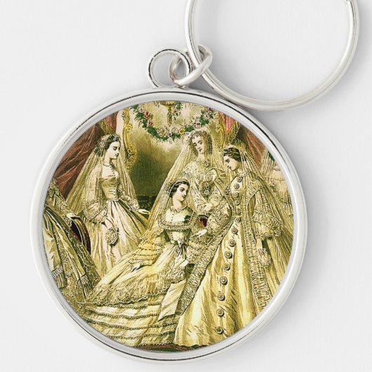 Porte-clés Mariage Antique de la Mariée (Devant)