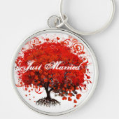 Porte-clés Mariage Arbre Rouge (Devant)