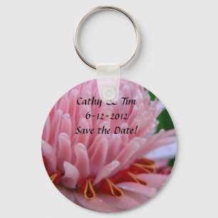 Porte-clés Mariage au gingembre rose Torch Enregistrer la dat