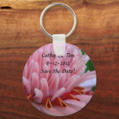 Porte-clés Mariage au gingembre rose Torch Enregistrer la dat (Recto)