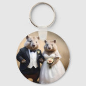 Porte-clés Mariage australien Wombat, (Recto)