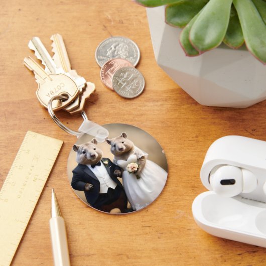 Porte-clés Mariage australien Wombat, (Bureau)