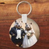 Porte-clés Mariage australien Wombat, (Recto)