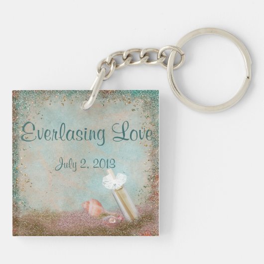 Porte-clés Mariage Beach Seashells (Dos)