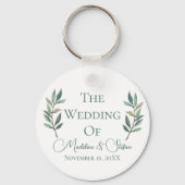 Porte-clés Mariage botanique chic sur mesure Eucalyptus Feuil (Recto)