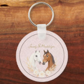 Porte-clés Mariage campagnard rustique Boho (Recto)