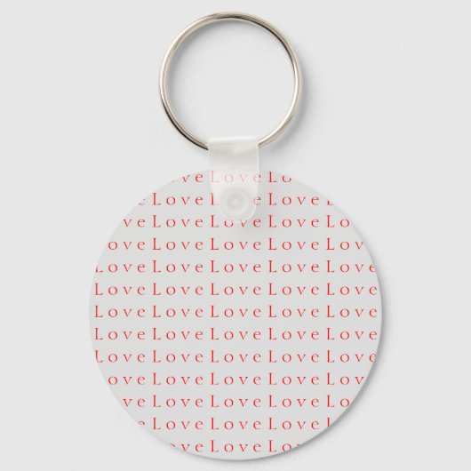 Porte-clés Mariage d'amour rouge unique élégant (Recto)
