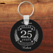 Porte-clés Mariage d'argent 25 ans (Recto)