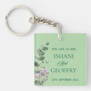 Porte-clés Mariage de feuillage d'eucalyptus
