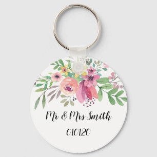 Porte-clés Mariage de Mauve Sprig Faveur Cercle clé