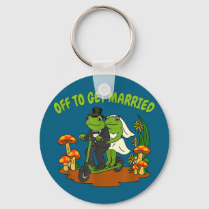 Porte-clés Mariage de mème de grenouille enterrement de vie d