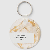 Porte-clés Mariage de Merci Abstrait de luxe moderne (Verso)