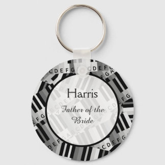 Porte-clés Mariage de piano noir et blanc