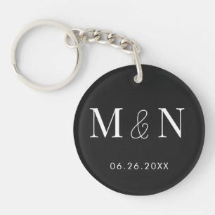 Porte-clés Mariage Eerie noir et blanc