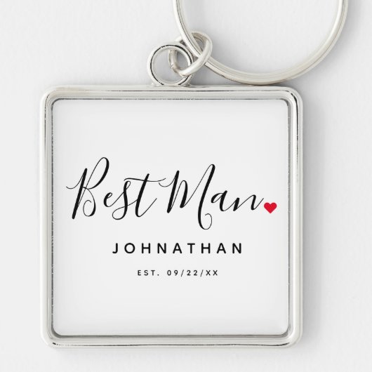 Porte-clés Mariage élégant Best Man (Devant)