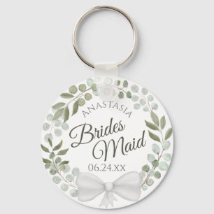 Porte-clés Mariage Elégant Eucalyptus Wreath
