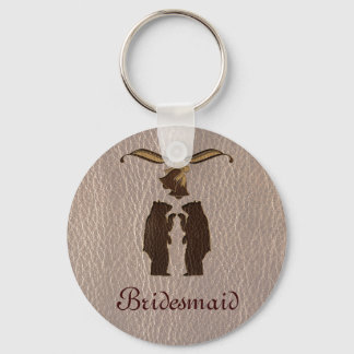 Porte-clés Mariage en cuir doux