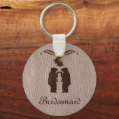 Porte-clés Mariage en cuir doux (Recto)