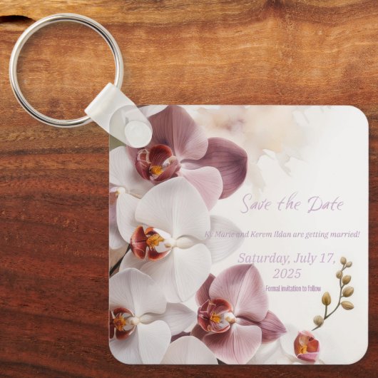 Porte-clés mariage Enregistrer la date Porte - clé (Recto)