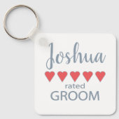 Porte-clés Mariage et mariage 5 Heart Groom (Recto)