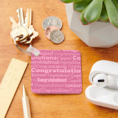 Porte-clés Mariage Félicitations En Porte - clé Rose