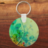 Porte-clés Mariage floral de printemps moderne (Recto)