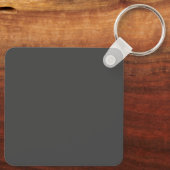 Porte-clés Mariage floral gris foncé et blanc (Verso)