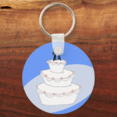 Porte-clés Mariage Gâteau Deux Pièces (Recto)