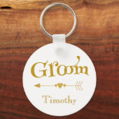 Porte-clés Mariage Groom Keepsaké Souvenir (Recto)