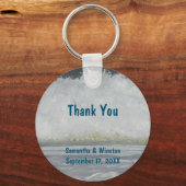 Porte-clés Mariage Guest Beach Ocean Ceremony Merci (Recto)