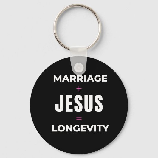 Porte-clés Mariage + Jésus = Longévité (Recto)