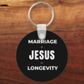 Porte-clés Mariage + Jésus = Longévité (Recto)
