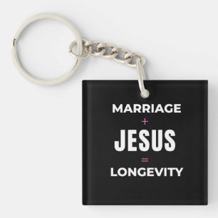 Porte-clés Mariage + Jésus = Longévité