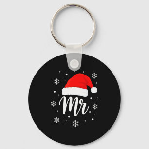 Porte-clés Mariage M. Santa Chapeau, M. Flocons de Noël Fo