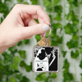 Porte-clés Mariage marié et Porte - clé noir et blanc (main)