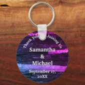 Porte-clés Mariage Merci Neon Stripes Appréciation moderne (Recto)